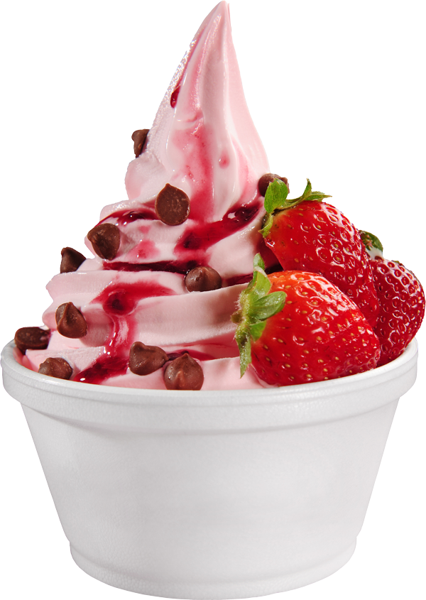 Strawberry Froyo with Chocolate Chips